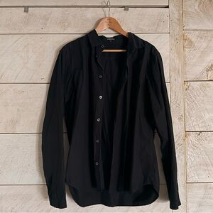Ann Demeulemeester classic Black Button Down long sleeve Shirt collar unisex